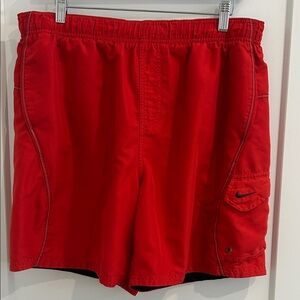 Y2K NIKE Red Swim Trunks |Size Large